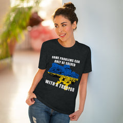 Ukraine Støtte T-shirt - Dark Heather Grey