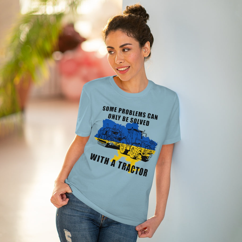 Ukraine Støtte T-shirt - Himmelblå