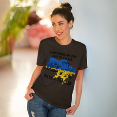 Ukraine Støtte T-shirt - Chokolade