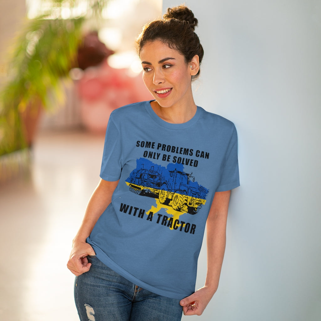 Ukraine Støtte T-shirt - Heather blå