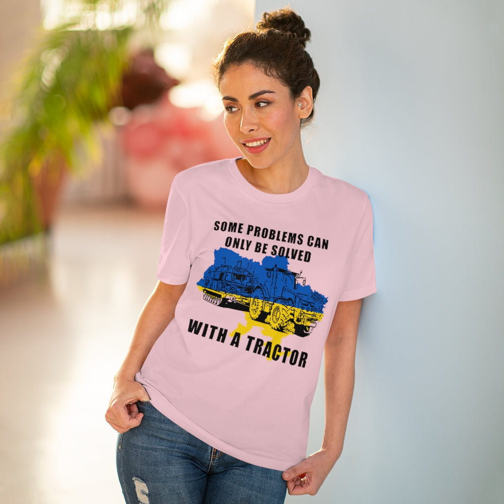 Ukraine Støtte T-shirt - Lyserød