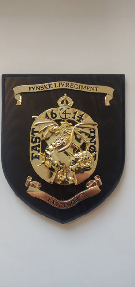 Fynske Livregiment (FLR) skjold Guld