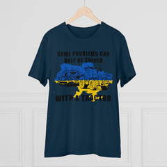 Ukraine Støtte T-shirt - Fransk Navyblå